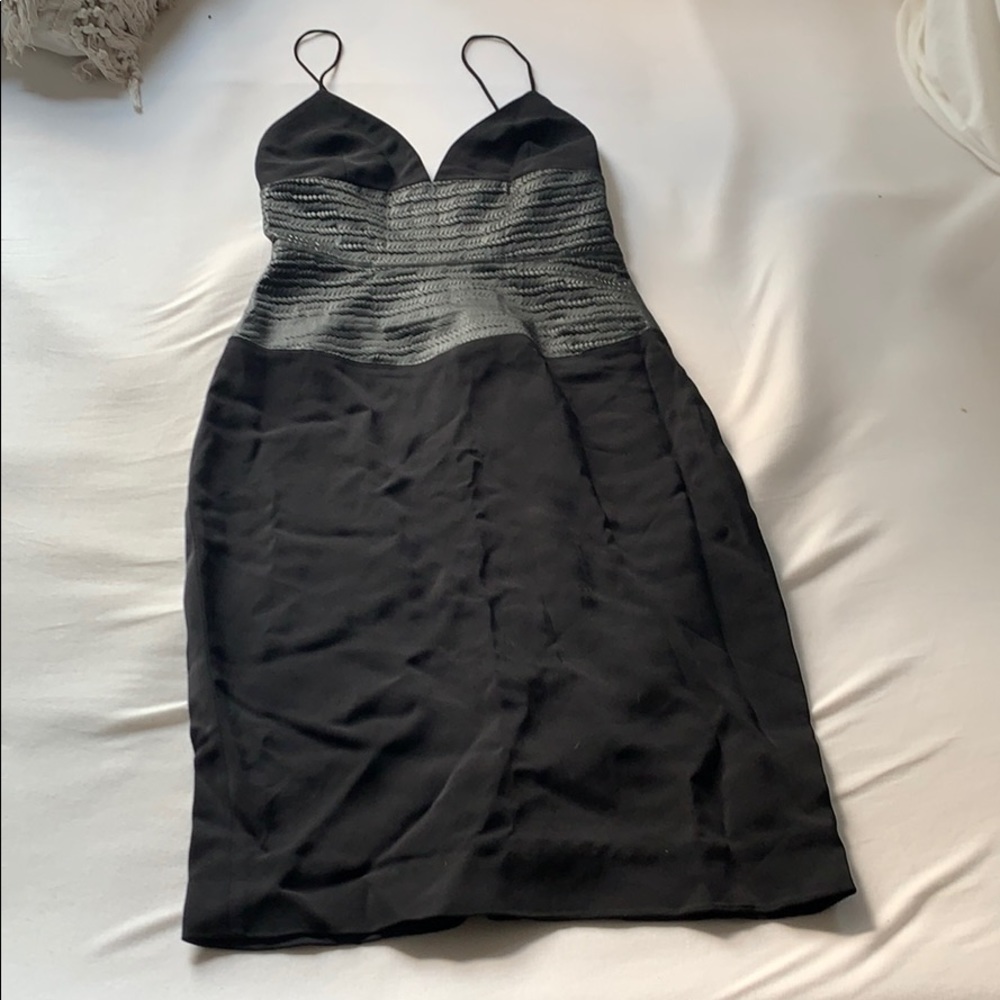 L’Agence Midi Bustier Silk Slip Dress